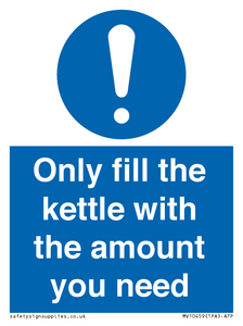 Only fill the kettle with the amount you need